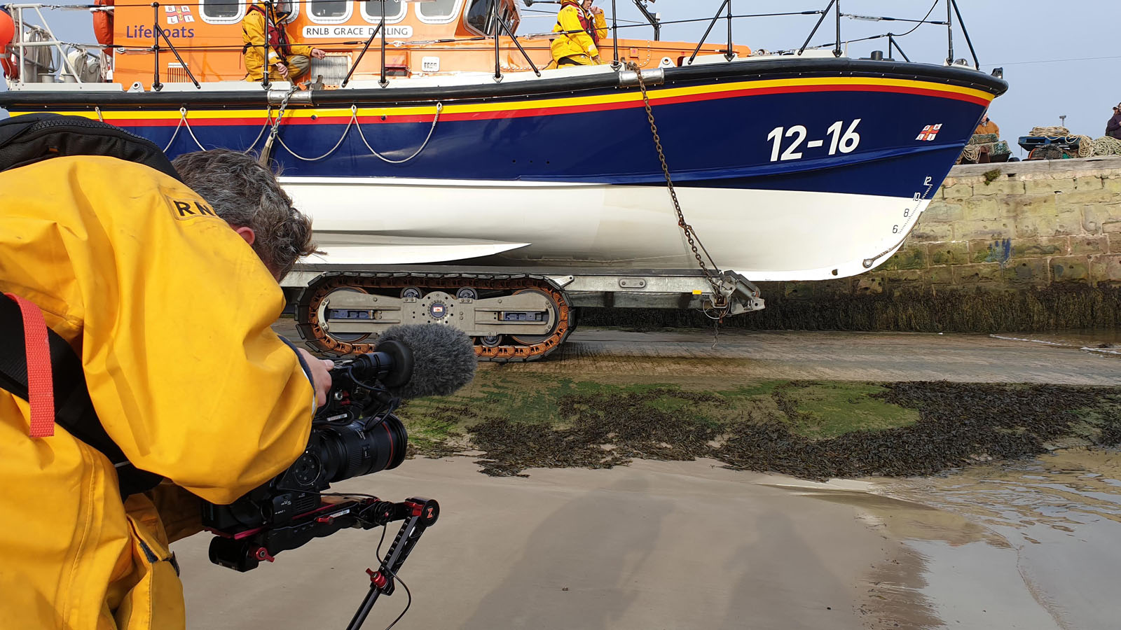 Video production still from RNLI